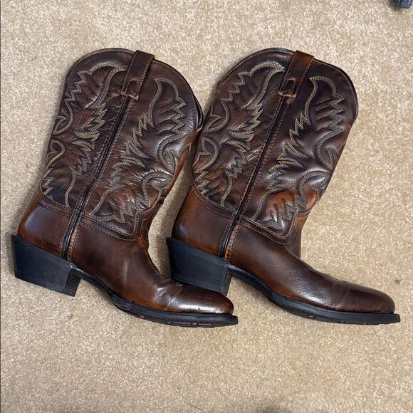 Laredo Dark Brown Leather  upper Boots sz men’s 9D - Picture 1 of 10